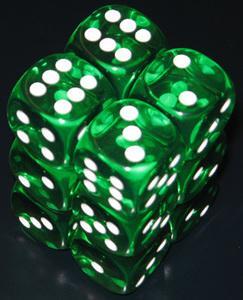 Translucent : 16mm D6 Green (12)