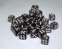 Translucent 12mm D6 Smoke/White (36)