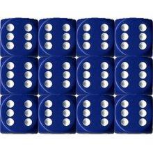 Opaque 16mm D6 Blue w/ White (12)