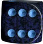Speckled 16mm D6 Cobalt (12)