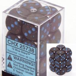 Speckled: 16mm Blue Stars D6 (12)