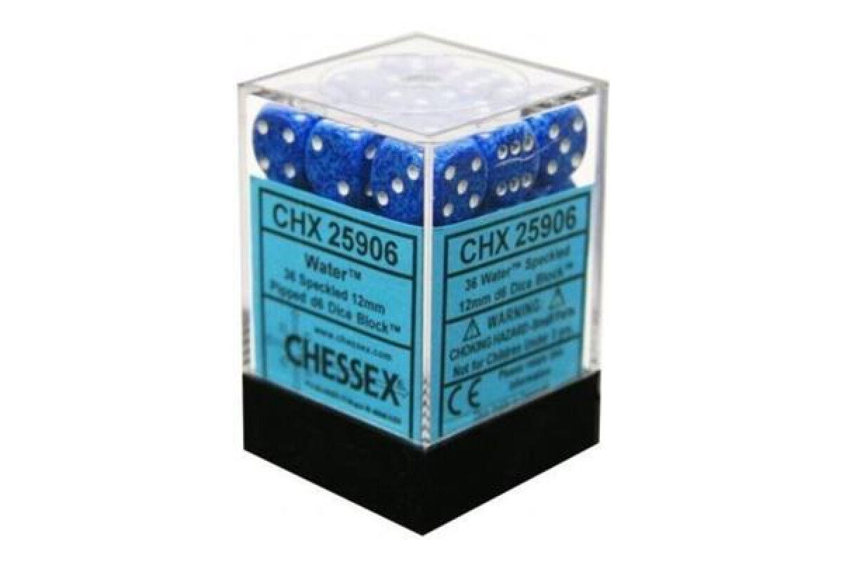 Speckled 12mm d6 Water Dice Block (36 dice)