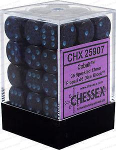 Speckled: Cobalt 12mm D6 (36)