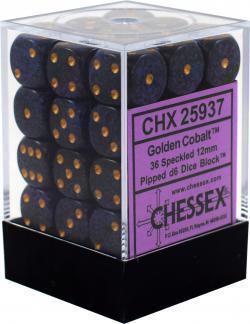 Speckled: Golden Cobalt 12mm D6 (36)