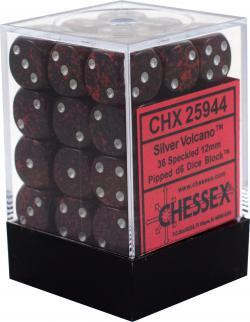 Speckled: Silver Volcano 12mm D6 (36)