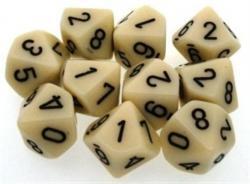 Opaque: Poly D10 Ivory / Black (10)