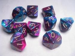 Gemini: Poly D10 Purple-Teal/Gold (10)