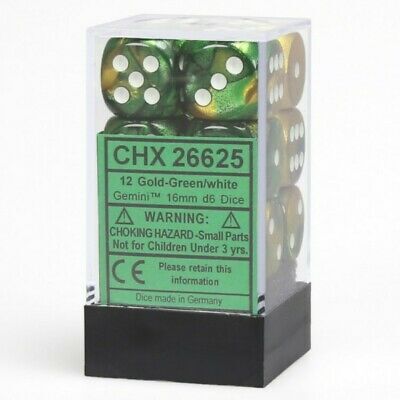 Gold-Green/White Gemini 16mm d6 (12)