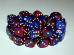 Gemini 12mm D6 Blue-Purple Gold (36)