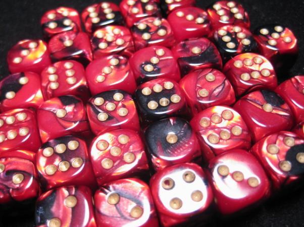 Gemini Black-Red/Gold 12mm (36)