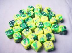 Gemini #6 12mm D6 Green Yellow Silver 36