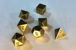 Metal Dark Metal Polyhedral Roleplaying Dice Set (7)