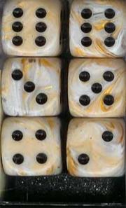 Marble Ivory/Black 16mm D6 (12)