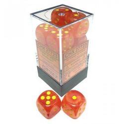 Ghostly Glow Orange/Yellow 16mm D6 Set (12)