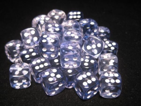 Nebula 12mm d6 Black/white Dice Block (36 dice)