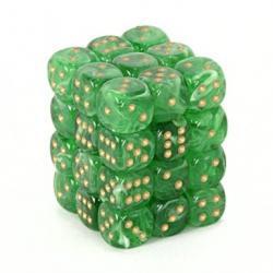 Vortex: 12mm D6 Green/Gold Set (36)