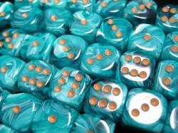 Vortex: 12mm D6 Teal / Gold Set (36)