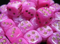 Vortex: 12mm D6 Pink/Gold Set (36)