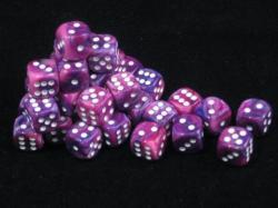 Festive: 12mm D6 Violet / White (36)