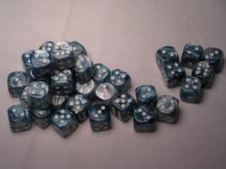 Festive: 12mm D6 Slate / White Set (36)