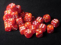 Lustrous: 12mm D6 Bronze/White (36)