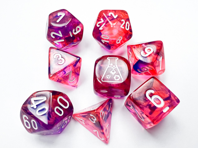 Nebula® Polyhedral Black Light Special/white 7-Die Set (with bonus die) 