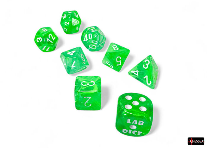 Nebula Gelatinous/white Polyhedral 7-Dice Set