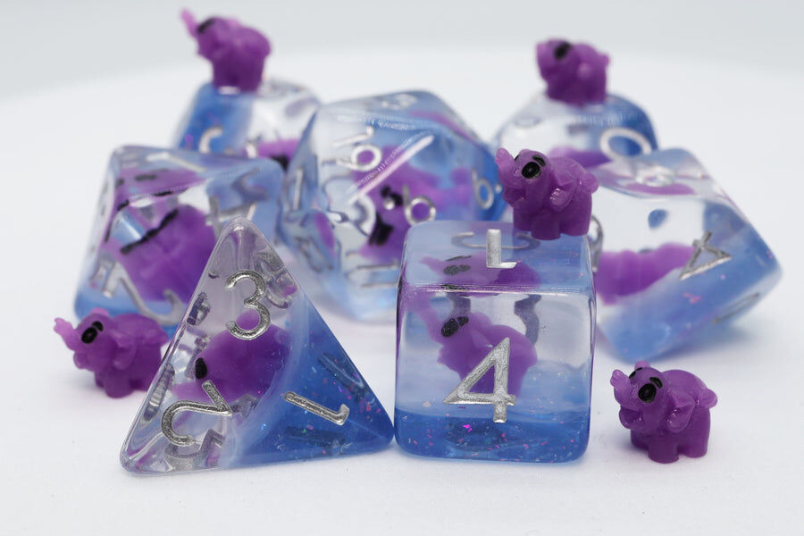 Purple Elephant RPG Dice Set