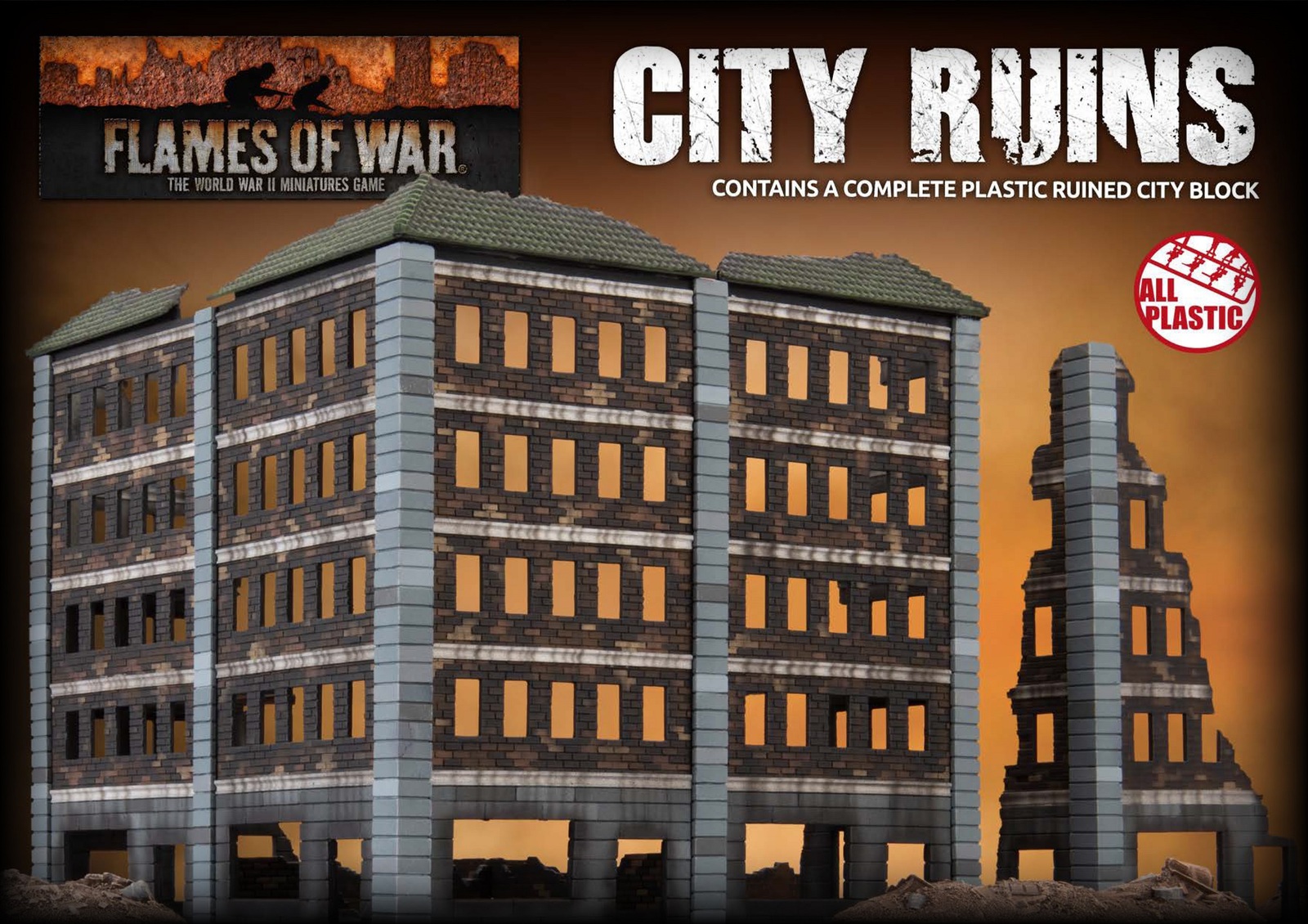 Battlefield in a Box: BB300 Ruined City Building (Plastic)
