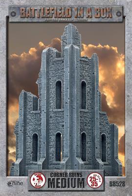 Battlefield in a Box: BB528 Gothic Terrain: Medium Corner Ruin - 30mm (1 pc)