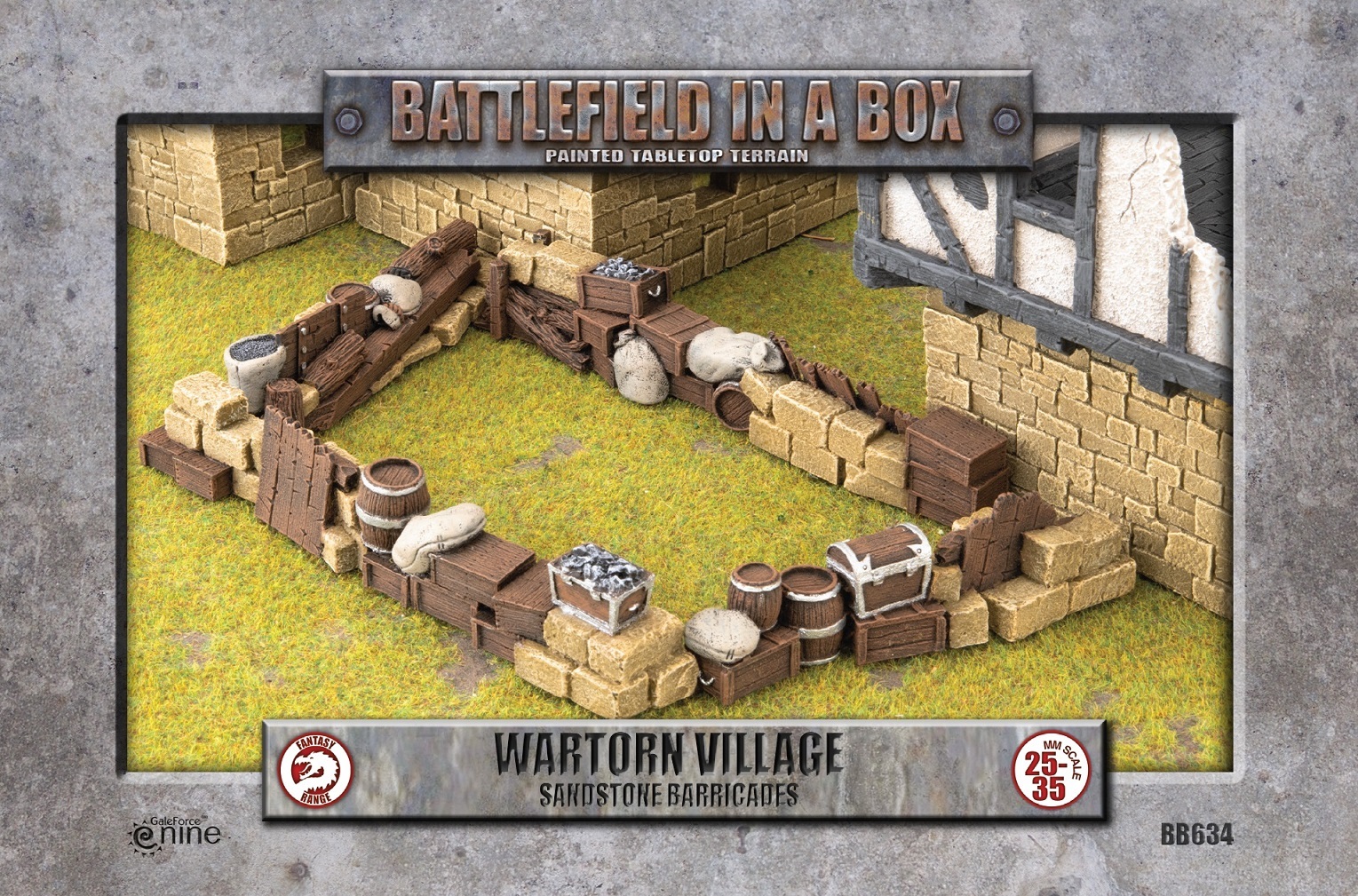 Battlefield in a Box: Barricades - Sandstone (x4)
