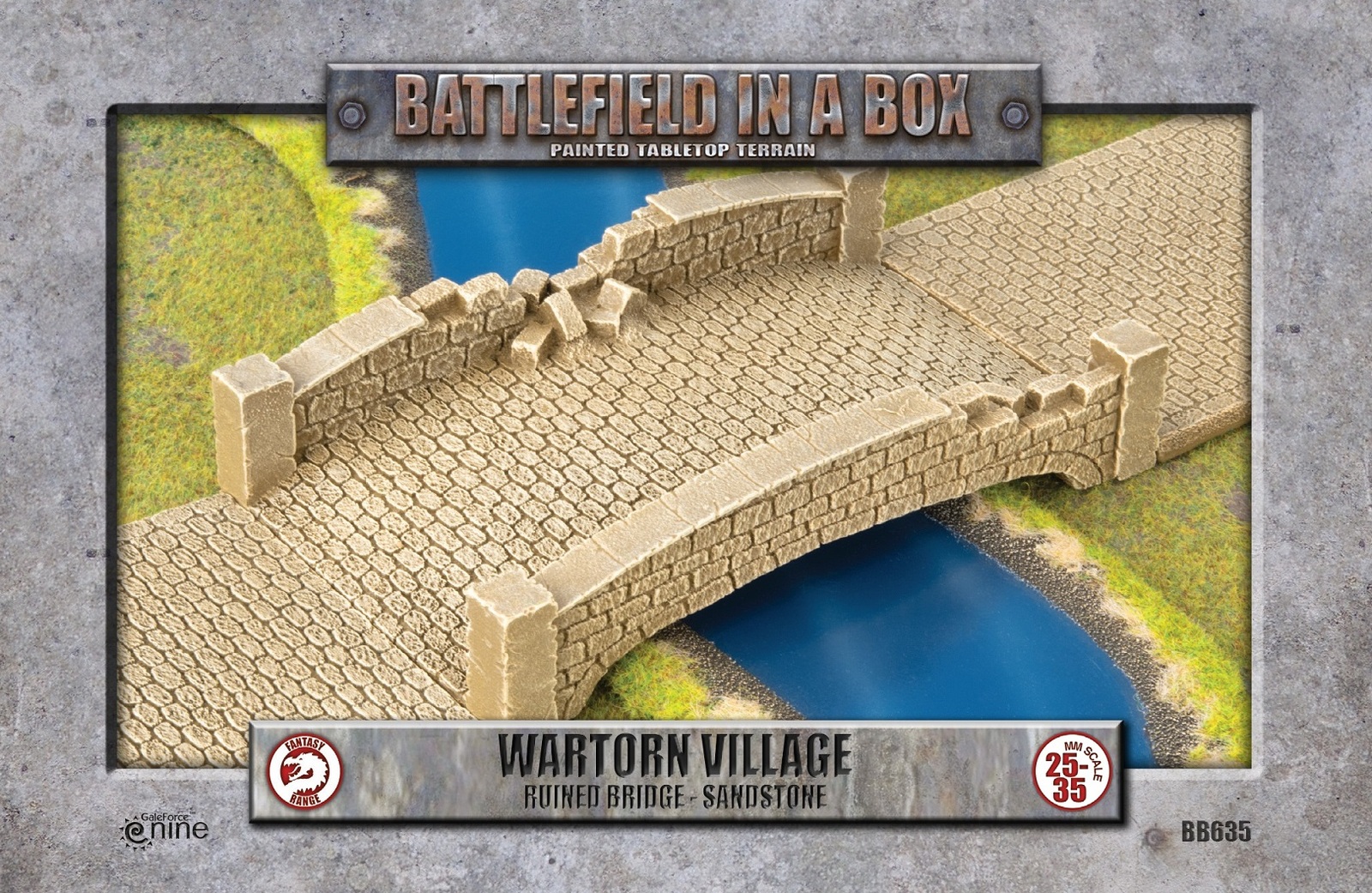 Battlefield in a Box: Wartorn Village: Ruined Bridge - Sandstone (x1)