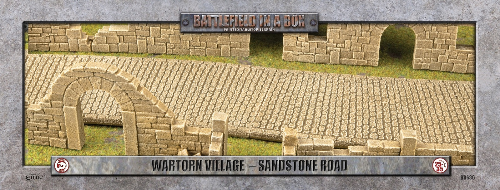 Battlefield in a Box: Cobblestone Road - Sandstone (x6)