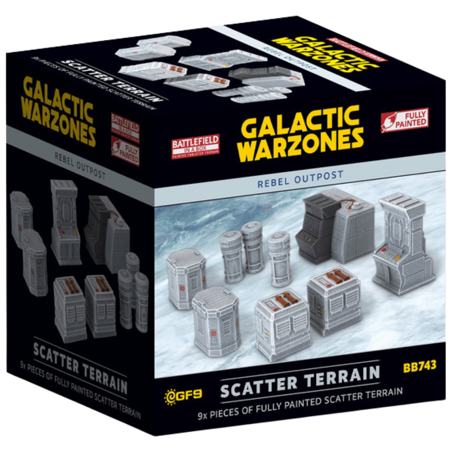Battlefield in a Box: Galactic Warzones: Rebel Outpost - Scatter Terrain (x9)