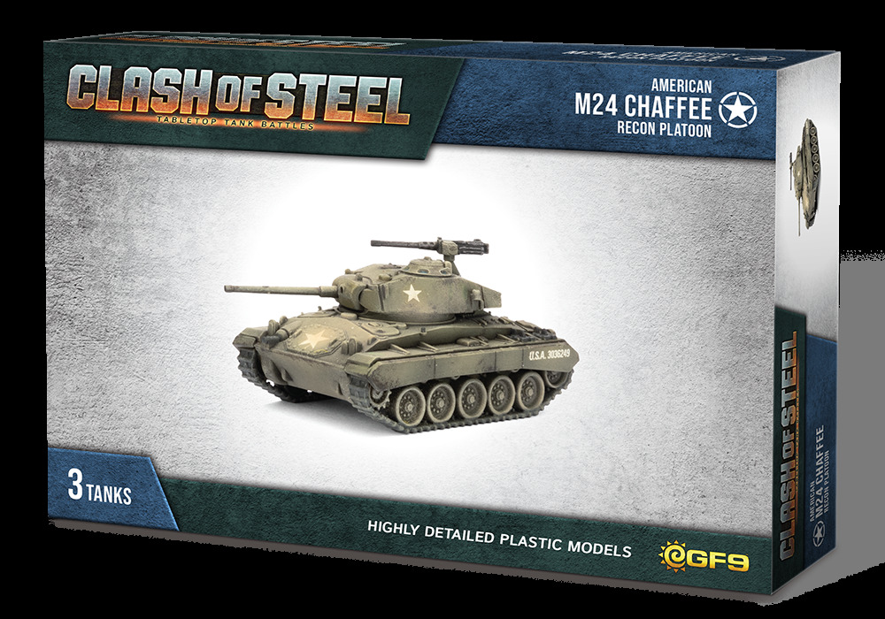 Clash of Steel: M24 Chaffee Recon Platoon (x3 Plastic)