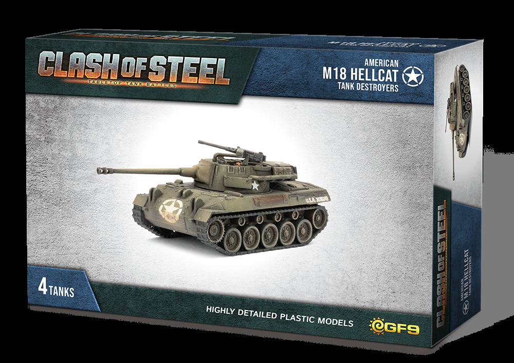 Clash of Steel: M18 Hellcat Tank Destroyers (x4 Plastic)