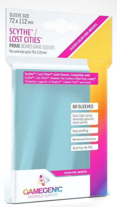 Gamegenic Prime Board Game Sleeves - Scythe/Lost Cities (72 x 112mm) (60)