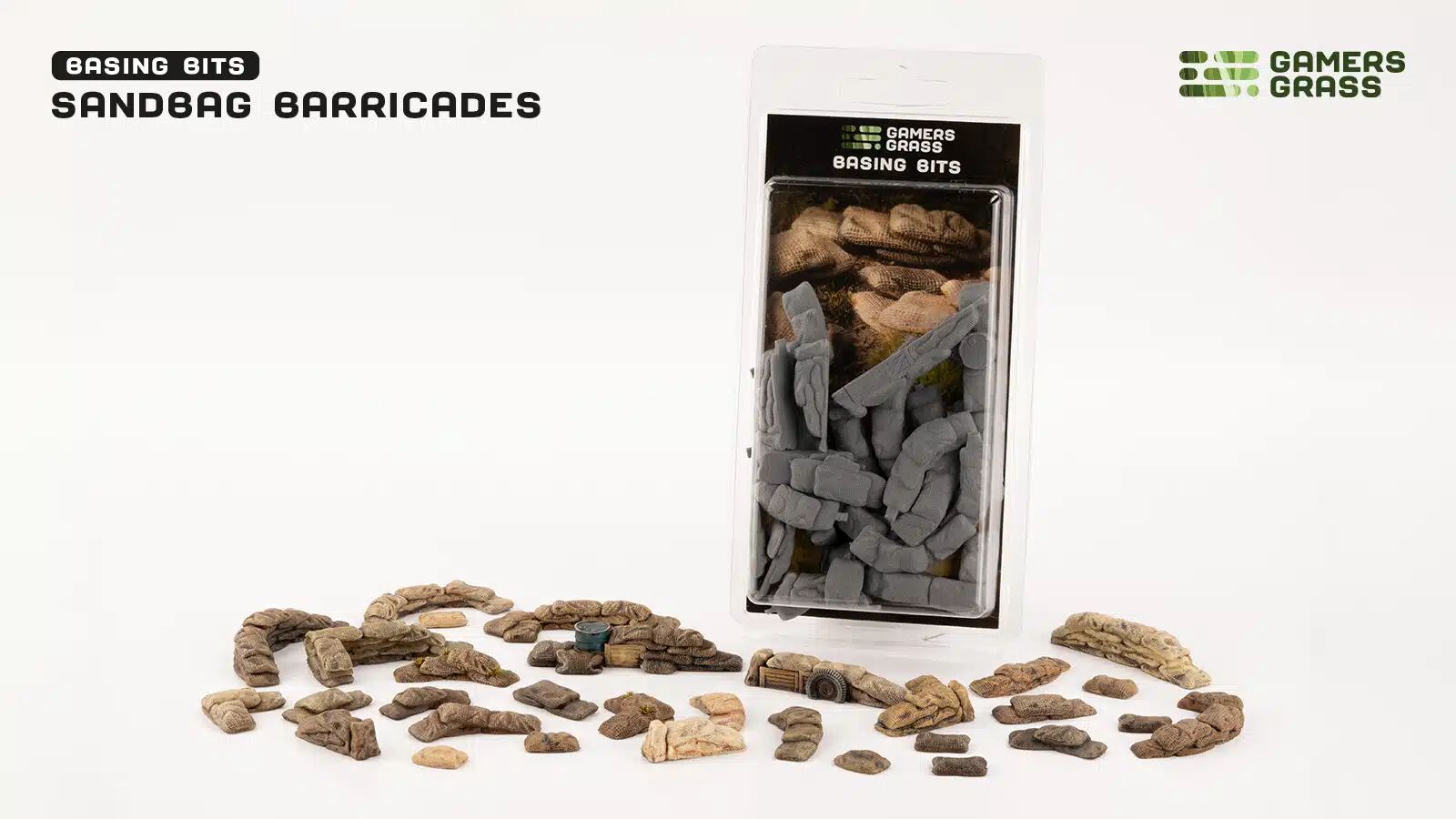 Gamer's Grass: Bases: Basing Bits - Sandbag Barricades