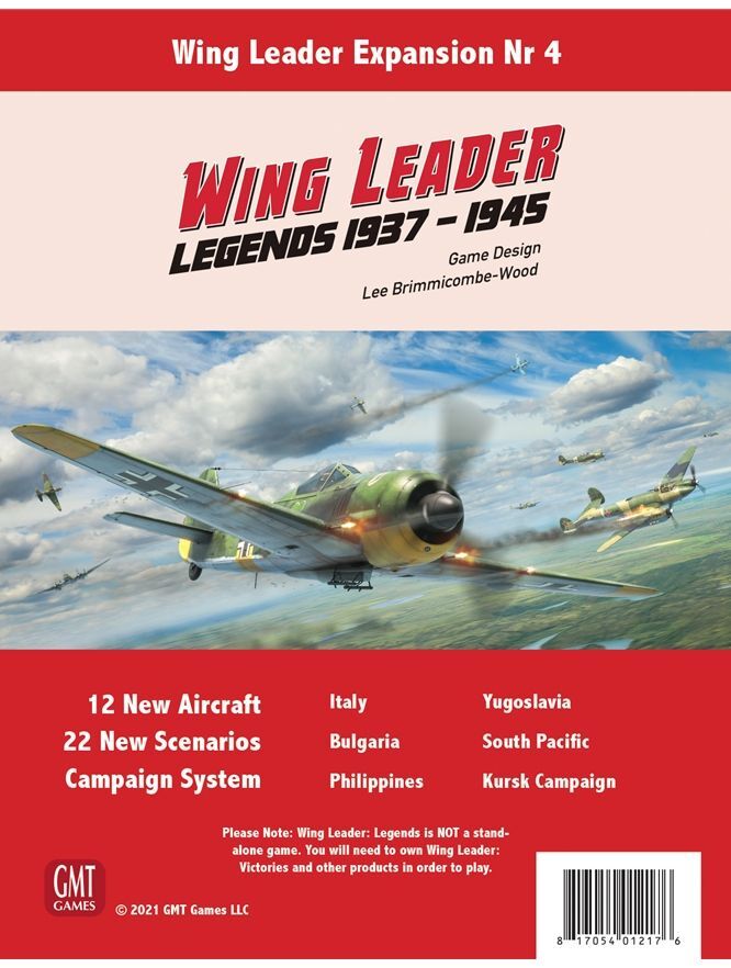 Wing Leader: Expansion No.4 - Legends 1937-1945