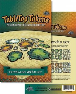 Tabletop Tokens: Trees and Rocks Set