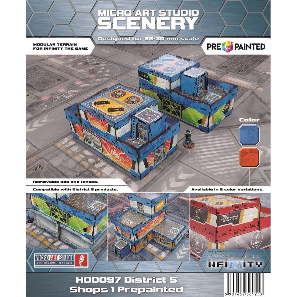 Infinity Scenery - District 5 Shops 1 (2) PREPAINTED (blue)