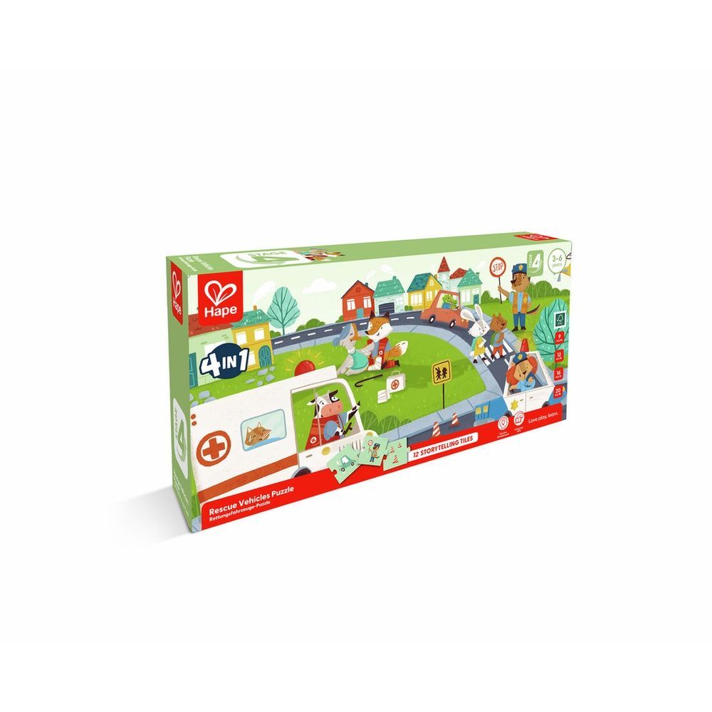 Hape: Rescue Vehicles Puzzle