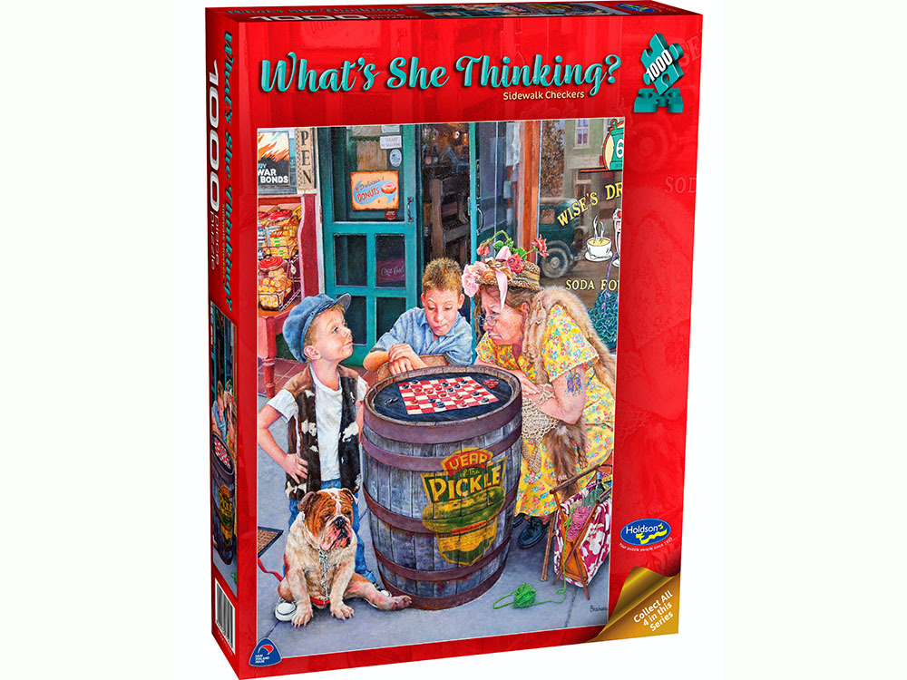 What's She Thinking?: Sidewalk Checkers 1000pc