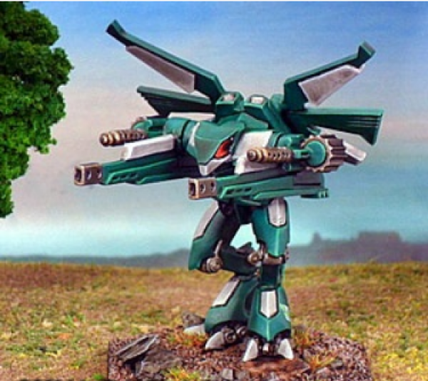 BattleTech Miniatures: D. A. Gyrfalcon Mech (TRO 3145 - 55 ton - Clan Jade Falcon)
