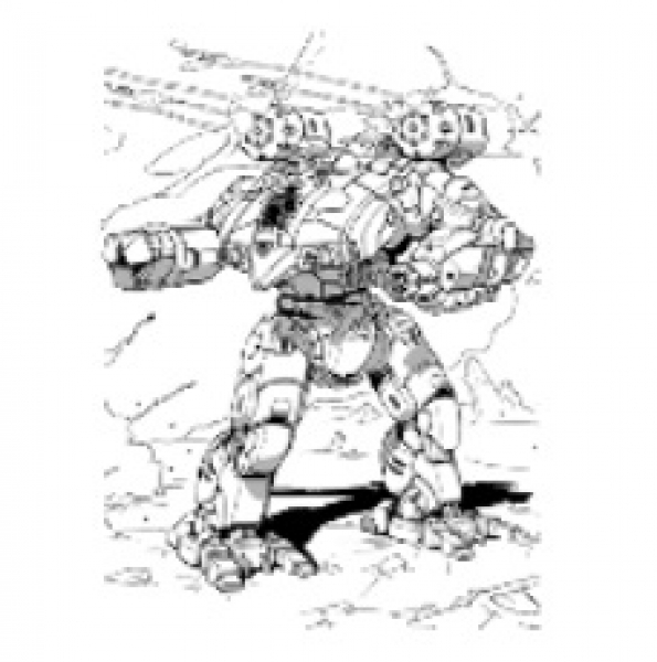 Battletech Miniatures: War Crow Prime Mech â€“ 70 Tons - Recognition Guide II Clan Vol 07