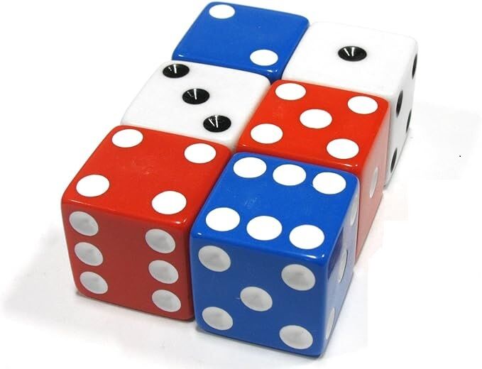 Jumbo Die 25mm Pip D6 - Assorted Colours (Random)