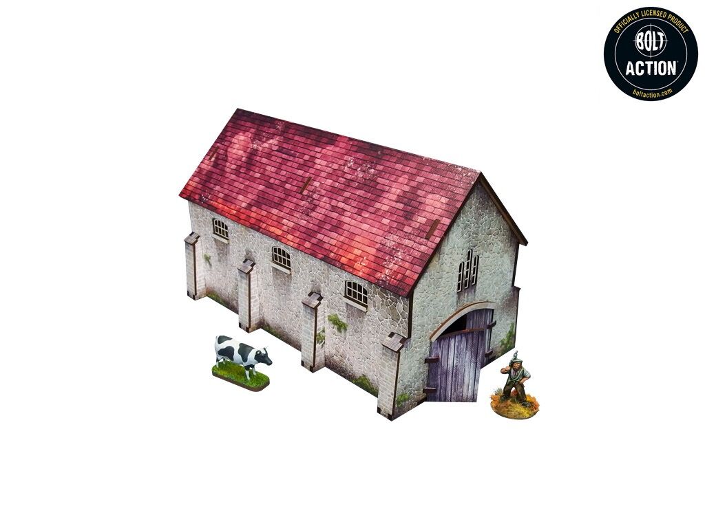 WW2 Normandy Cowshed (Pre-painted 28mm)