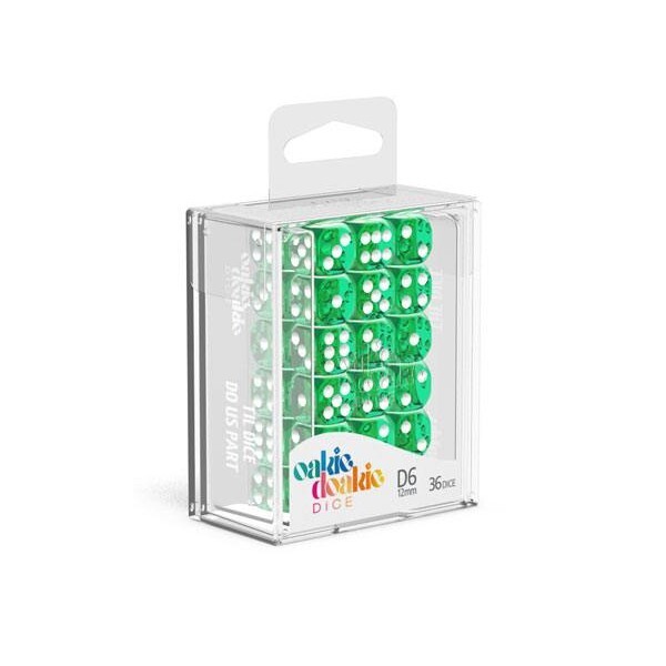 12mm D6 Set - Translucent - Green (36 dice)  