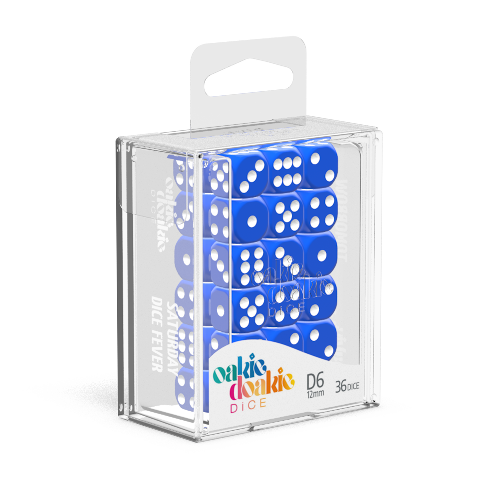 12mm D6 Set - Solid - Blue (36 dice)  