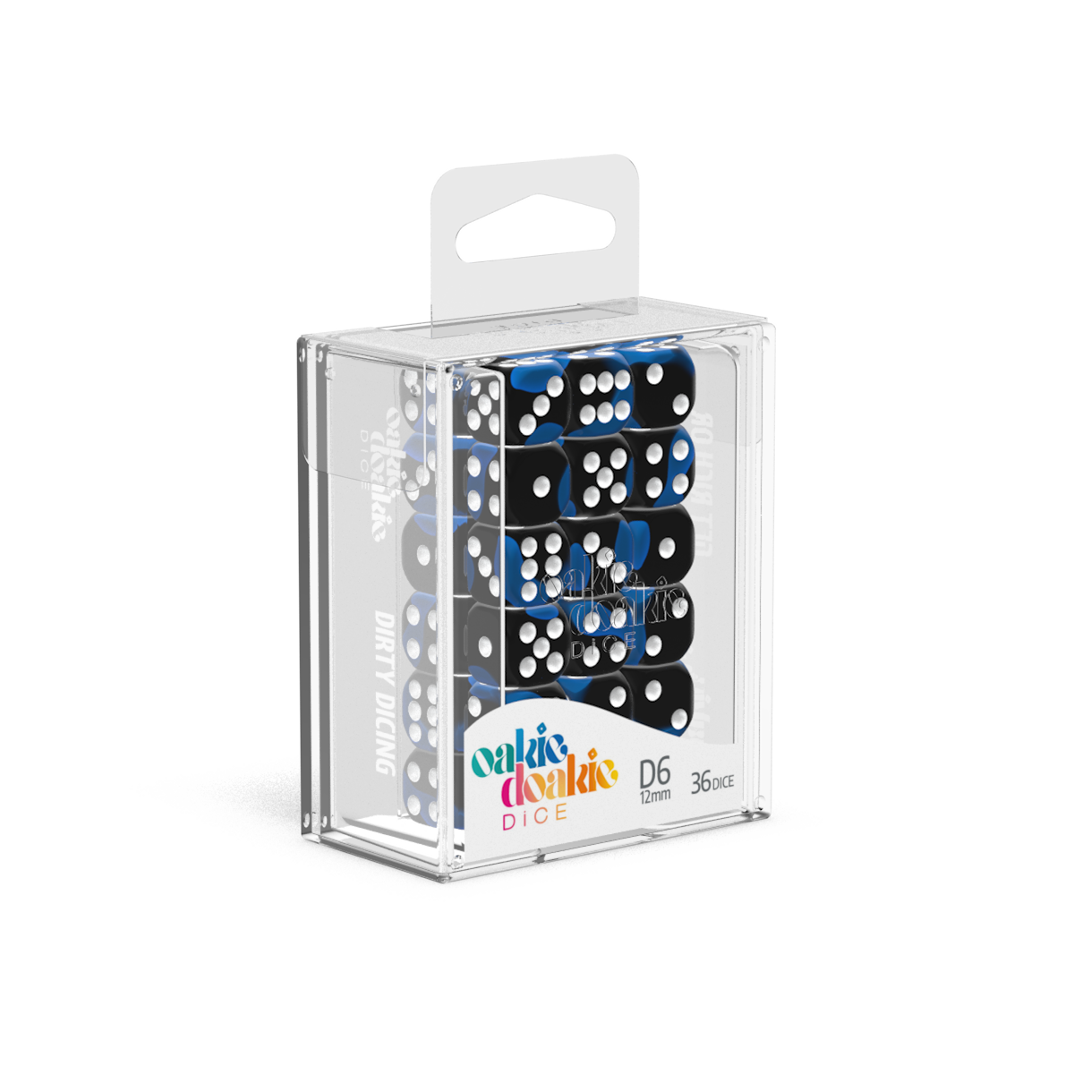 12mm D6 Set - Glow in the Dark - Deep Ocean (36 dice)  